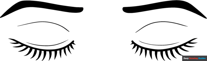 How to Draw Closed Eyes