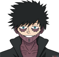 How to Draw Dabi from My Hero Academia
