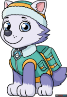 How to Draw Everest from Paw Patrol