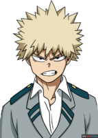 How to Draw Katsuki Bakugo from My Hero Academia