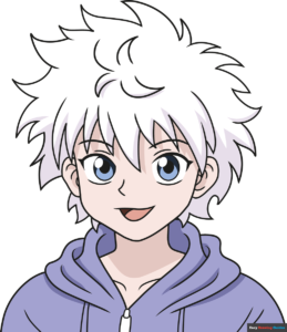 how to draw killua zoldyck from hunter x hunter featured image