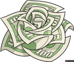 How to Draw a Money Rose