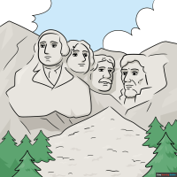 How to Draw Mount Rushmore