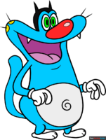 How to Draw Oggy from Oggy and the Cockroaches