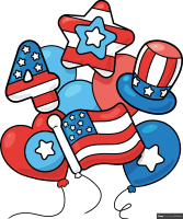 How to Draw Patriotic Balloons