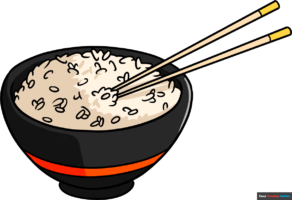 How to Draw Rice and Chopsticks