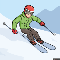 How to Draw a Skier