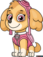 How to Draw Skye from Paw Patrol