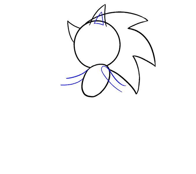 How to draw sonic the hedgehog Step: 6