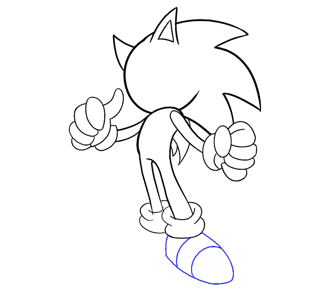 How to draw sonic the hedgehog Step: 16