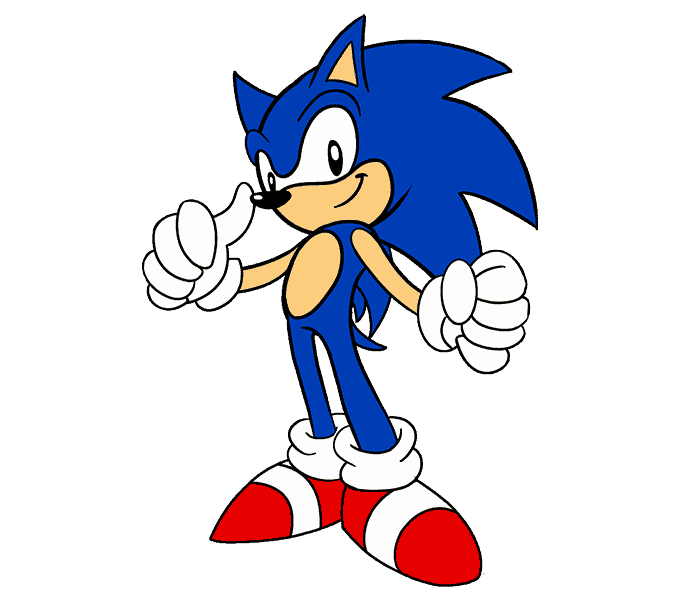 How to draw sonic the hedgehog Step: 21