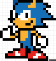 How to Draw Sonic the Hedgehog Pixel Art