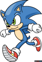 How to Draw Sonic the Hedgehog Running