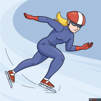 How to Draw a Speed Skater