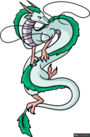 How to Draw the Haku Dragon from Spirited Away