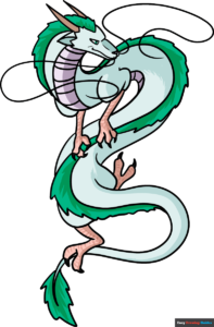 How to Draw the Haku Dragon from Spirited Away Featured Image