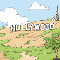 How to Draw the Hollywood Sign