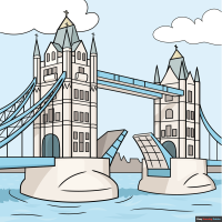 How to Draw the London Tower Bridge