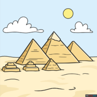 How to Draw the Pyramids of Giza