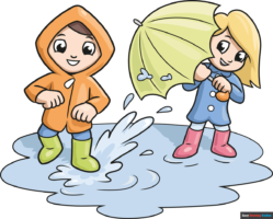 How to Draw Yourself Stepping in a Puddle and Splashing your Friends