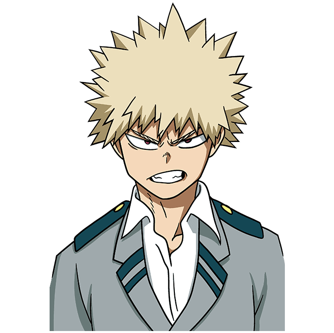 How to Draw Katsuki Bakugo from My Hero Academia Step 10
