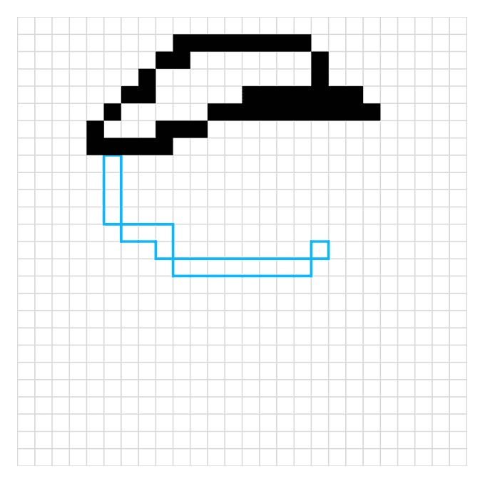 Mario Pixel Art step-by-step drawing tutorial: step 03