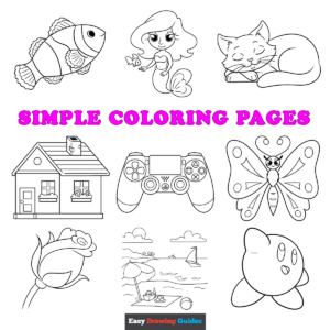 Free Simple Printable Coloring Pages for Kids - featured image