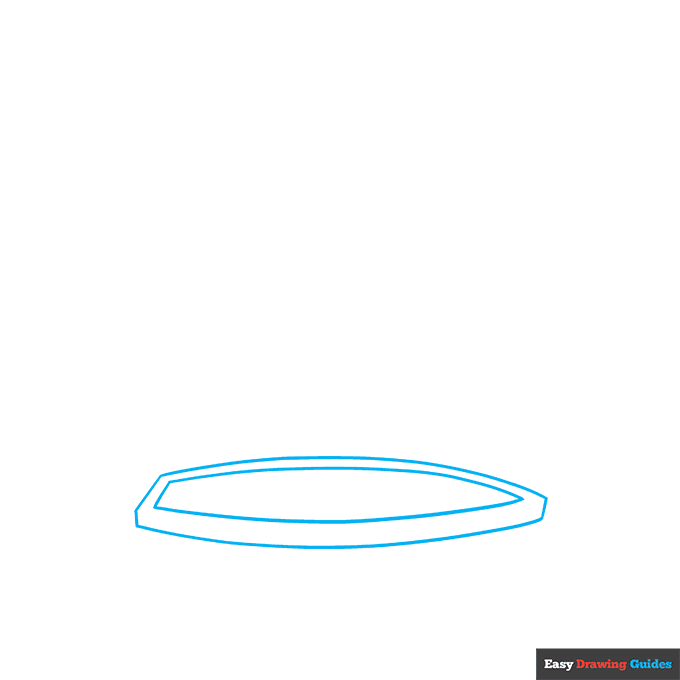 Boat step-by-step drawing tutorial: step 1