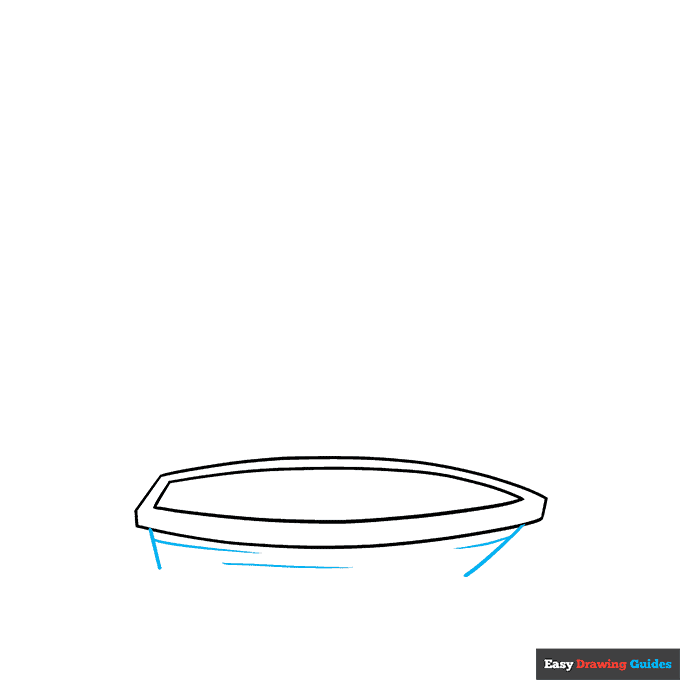 Boat step-by-step drawing tutorial: step 2