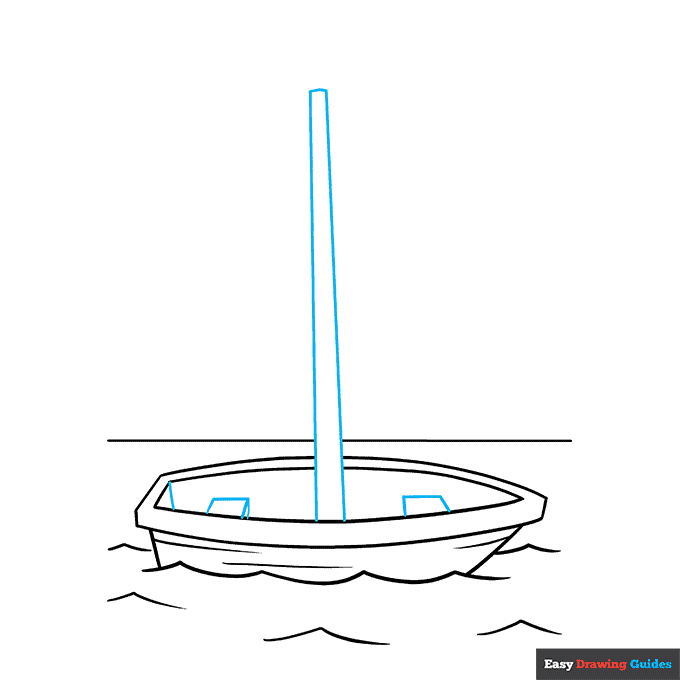 Boat step-by-step drawing tutorial: step 5
