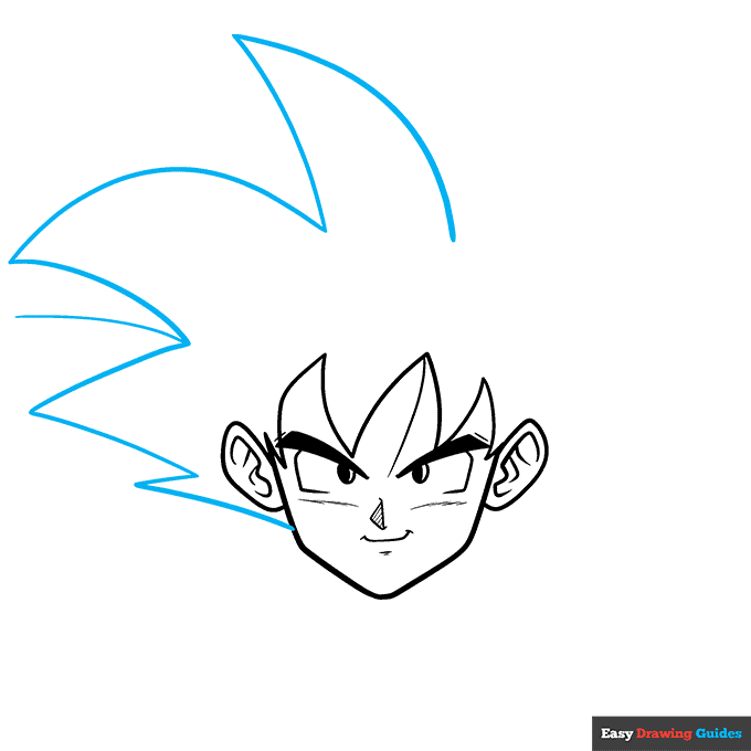 Goku step-by-step drawing tutorial: step 6