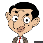 Mr. Bean step-by-step drawing tutorial: step 10